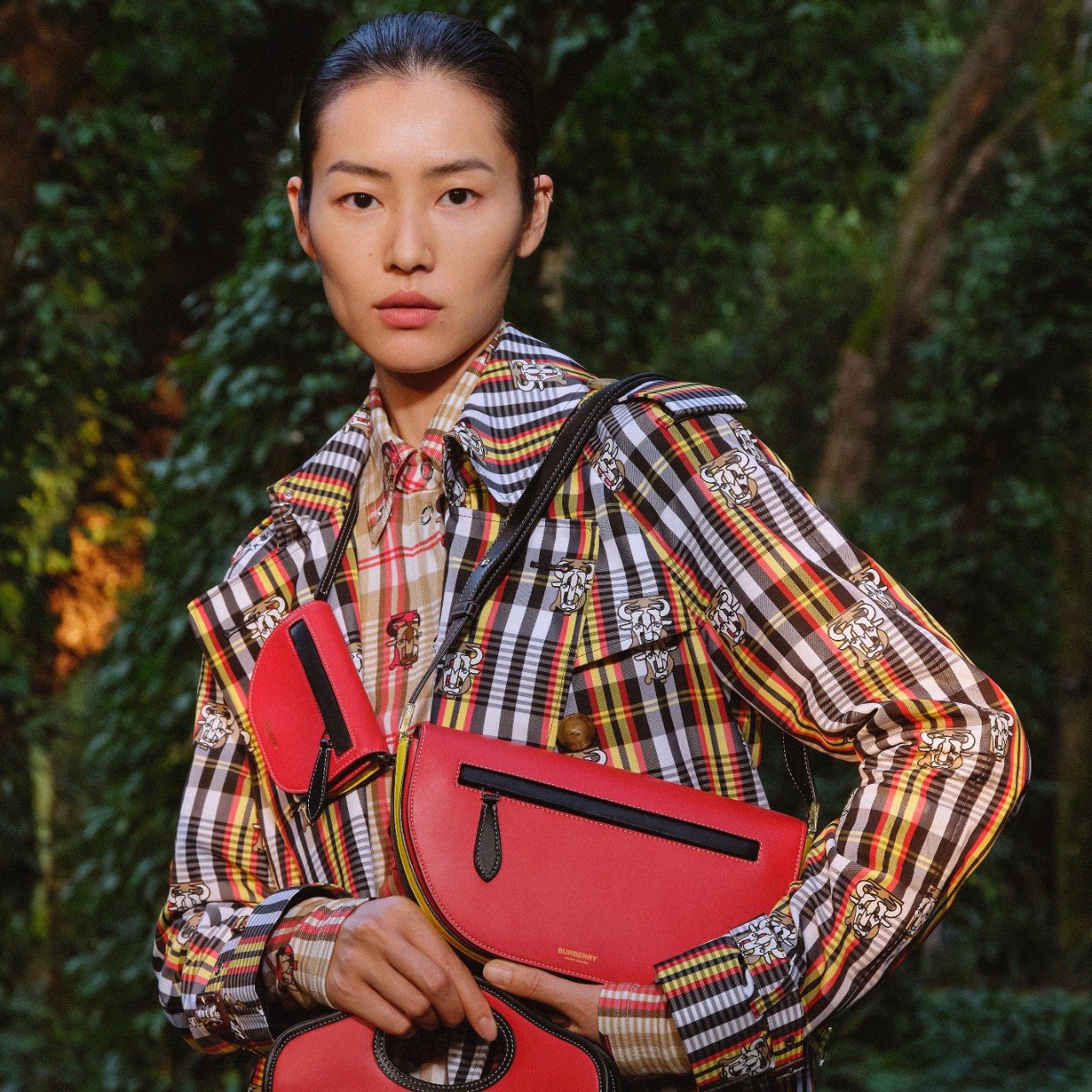 Messenger Bag 2021 New Trendy Liu Wen Same Style Genuine Leather